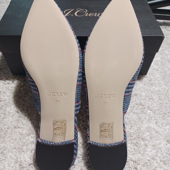 J CREW NWB Navy Tweed Loafer Mules/Flats - Picture 7 of 9